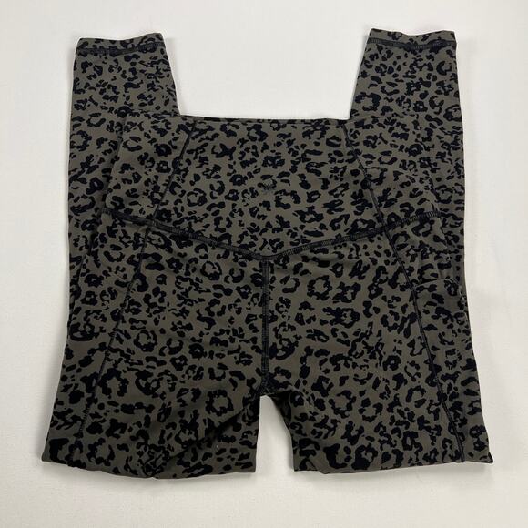Athleta Stash Pocket 7/8 Tight II Leopard Print Leggings Gray Black Size S - Picture 6 of 10